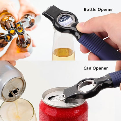 2-Pack Magnetic Beer Bottle Opener & Soda Can Opener, 2-in-1 Bottle Opener and