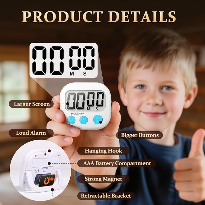 24 Pack Digital Kitchen Timer Small Classroom Timers