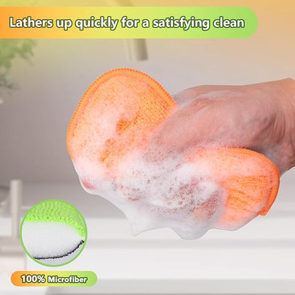 GLIMGLINT 12Pack Dish Sponges Kitchen, Non-Scratch Microfiber Sponges
