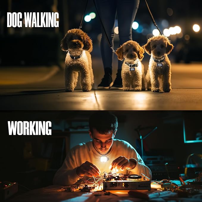EGUKU Running Light, 2Pack Clip On Running Lights for Runners at Night 4 Light Modes USB Rechargeable LED Lights Wearable Small Lightweight Jogging Lights for Outdoor Running Jogger Patent Pending