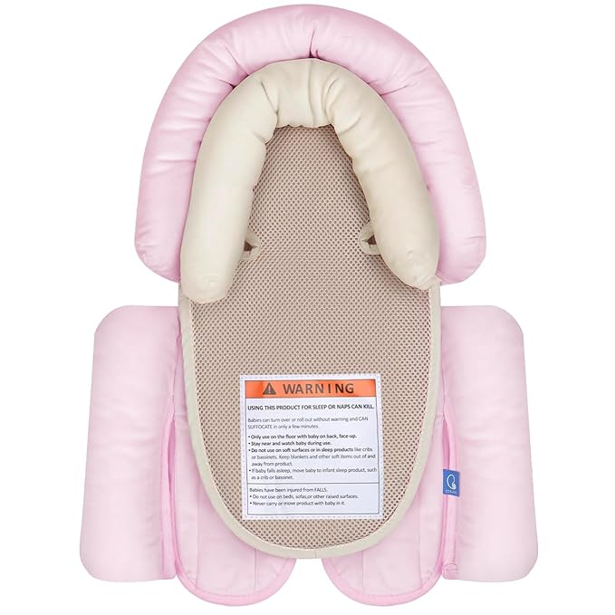 COOLBEBE Upgraded 3-in-1 Babybody Support for Newborn Infant Toddler - Extra Soft Car Seat Insert Cushion Pad, Perfect for Carseats, Strollers, Swings, Pink