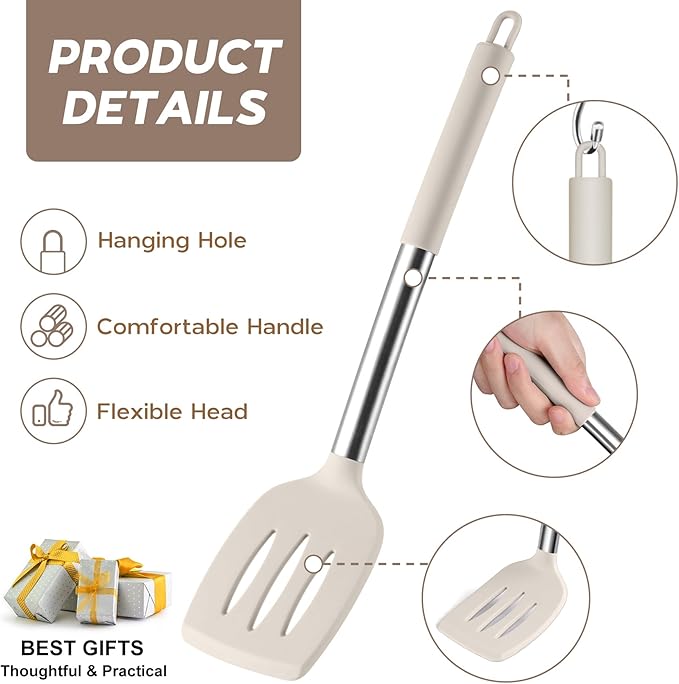 Onader Silicone Cooking Utensils Set of 15, Kitchen Utensils Set