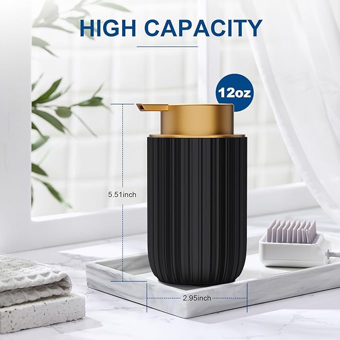 Ceramic Foaming Soap Dispenser, 12 oz Bathroom Foam Hand Soap Dispenser