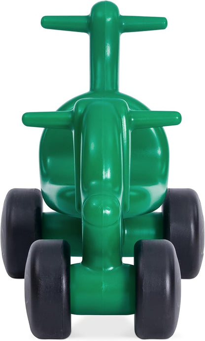 Careplay 2-in-1 Puppy Push & Ride-on Toy, Indoor & Outdoor Use, Low Profile Seat, Recommended for Children up to 50lbs, Durable Construction, Made in The USA (Green)