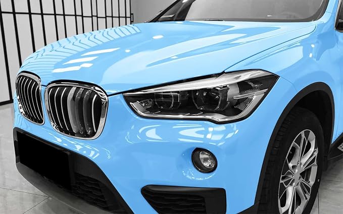 60"x240" (5FTx20FT) PPF Paint Protection Film Gloss Light Blue Self Healing Auto Bra Vinyl Wrap Invisible Scratches Shield Sheet DIY with Tool Kit