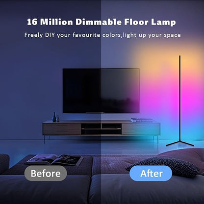 Tyute Corner Floor Lamp 2 Pack, LED Lamps