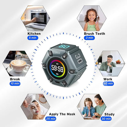 Printers Jack Timer, Visual Pomodoro Timer, Productivity Cube Mute & Vibration