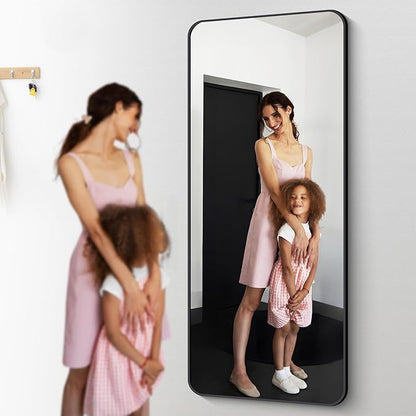 72" x 30"Bathroom Mirror, Matte Black Wall Mirror