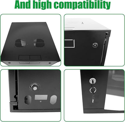 12U Server Cabinet Wall Mount Rack Enclosure