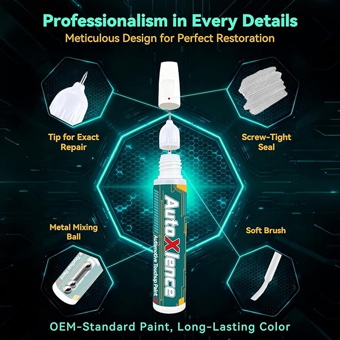 Bright Silver Metallic(PS2/WS2) Touch Up Paint Compatible with Jeep Car Paint Pen Scratch Repair Automotive Scratch Remover Fix Exact Color Match