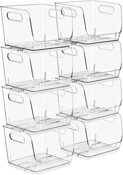Sorbus Stackable Storage Bins Open Front, Pantry Bins