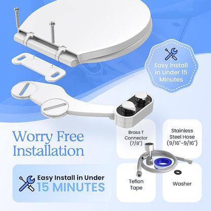 CLEAR REAR Bidet Attachment for Toilet Seat