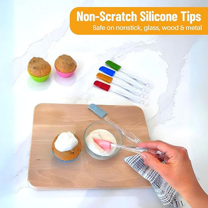 Evelots Set of 6 Mini Silicone Spatulas