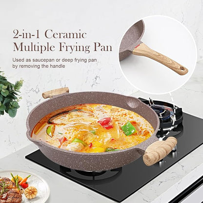 AIKENBBKK Ceramic Frying Pan