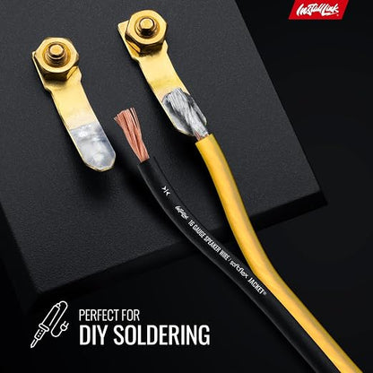 16 AWG Gauge Speaker Wire Cable Stereo, Car or Home Theater, CCA (100 Feet) by Install Link