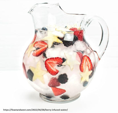 Libbey Acapulco Large Glass Pitcher Set of 2, 89 Oz, Tall Bubble Glass Pitchers