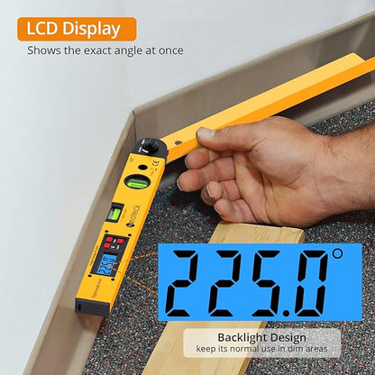 Neoteck 225° 16 inch Digital Angle Finder Aluminum Protractor