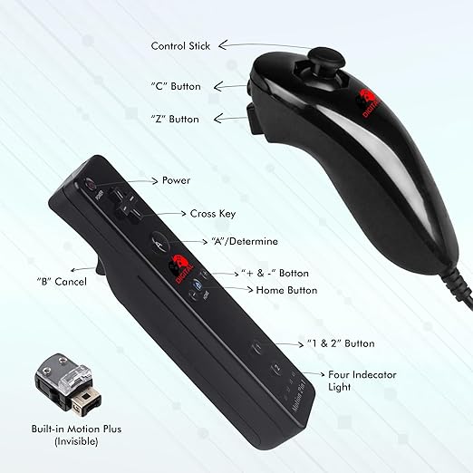 Digital Dynasty 2 Pack Motion Plus Wii Controller