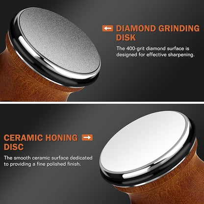 Rolling Knife Sharpener Tool Kit, Diamond&Ceramic Knife Sharpening System Set