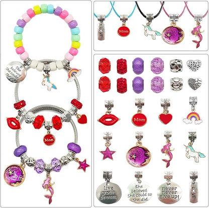 leitait Girls Toys Bracelet Making Kit - 3000pcs Charm Jewelry Making Kit Supplies,Easter Basket Stuffers,Unicorn/Mermaid Crafts Birthday Christmas Gifts for Girls Ages 5 6 7 8 9 10 11 12 Years Old