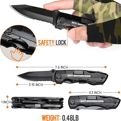 Gifts for Brother,”BEST BROTHER EVER”Multitool Knife,Brother Christmas Gifts,Birthday Gifts Ideas for Brother,Brother Gifts from Sister,Gifts for Brother Gadget,Best Brother Gifts