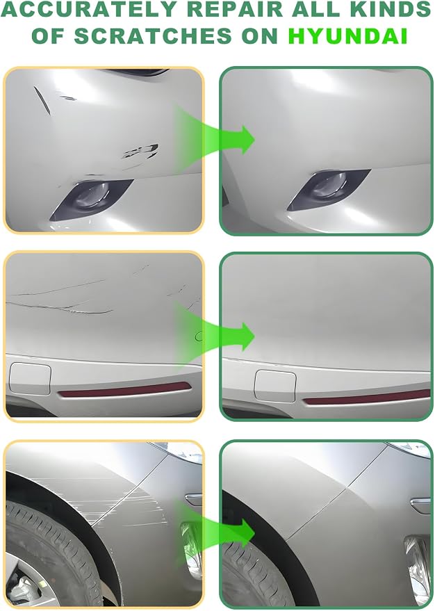 A5G Amazon Gray Touch Up Paint for Hyundai, Color Accurate Car Paint Scratch Repair Pen, Quick & Easy Fix Automotive Chips and Nicks