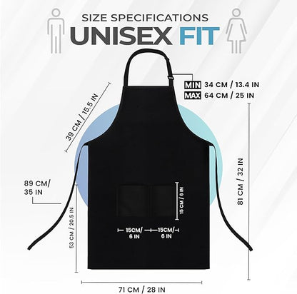 Utopia Kitchen 4 Pack Bib Apron Adjustable