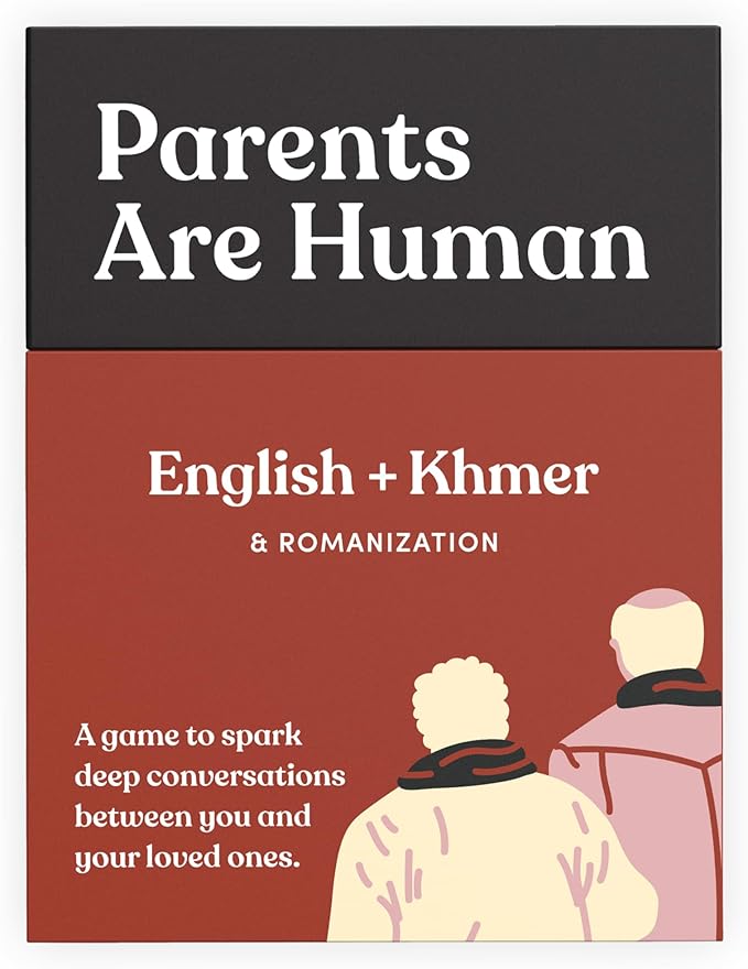 Parents Are Human, Relationship Cards, Get to Know Each Other Better, Parents, Families, Teens & Kids Relationship Building, Light & Deep Questions, 70 Questions & Activity Cards, English + Khmer