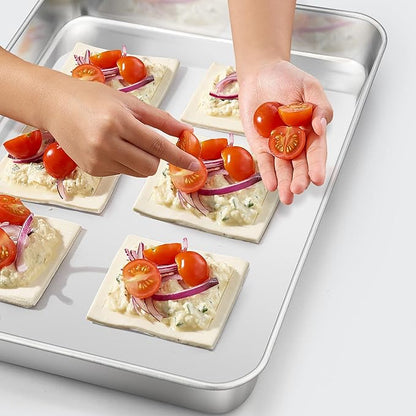 TeamFar Baking Sheet, 17.6’’ x 13’’ x 1’’ Stainless Steel Large Cookie Sheet