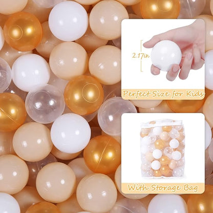 Realhaha Ball Pit Balls 50 100 200 500 Play Balls Plastic Balls for Baby Girls Toddlers Kids Play Tent Pool Playhouse Playpen Party Decoration