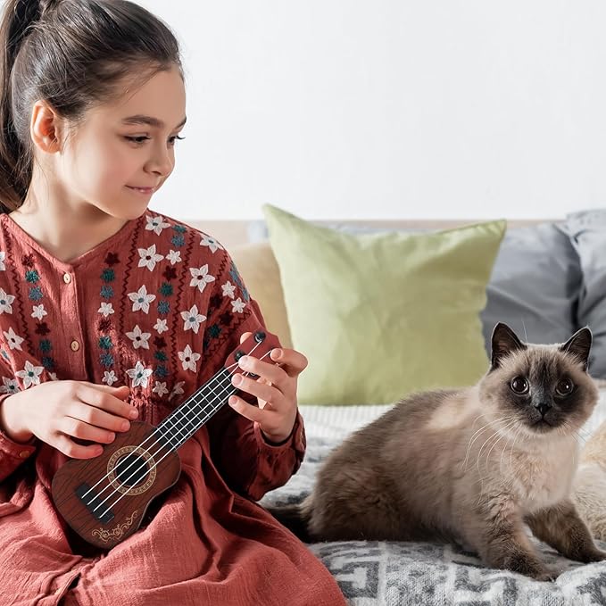 Kids Ukulele Toys 4 Strings Toddler Ukulele Kids Guitar Musical Instrument Early Education Toys for Toddler Beginners