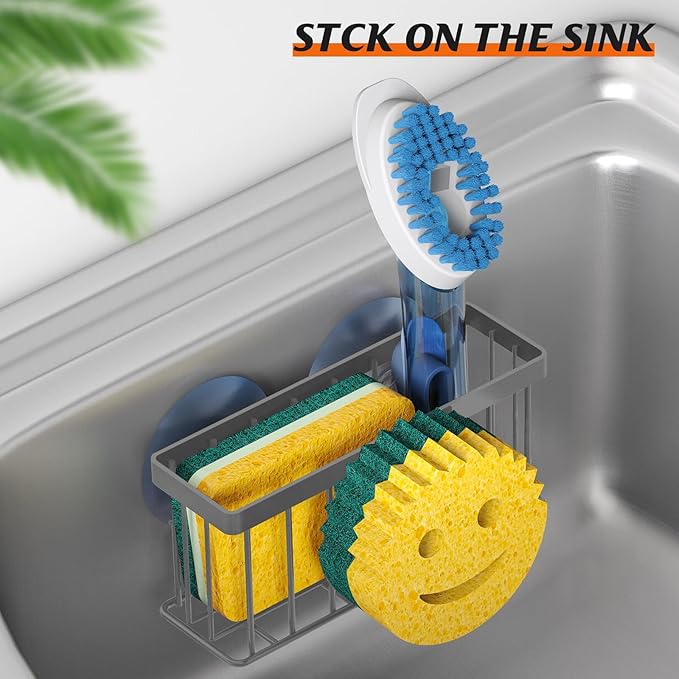 MURLONG Sponge Holder Smiley Face, Sink Caddy