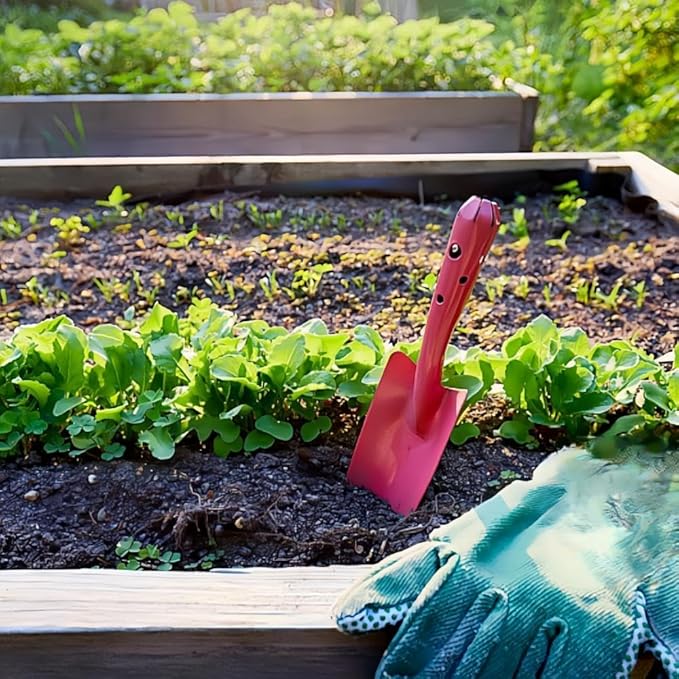 Mini Colorful Metal Hand Shovel, Trowel Set Garden Tools for Flower Soil Planting Digging Transplanting - Ideal Gardening Gift for Kids (Pack of 5)