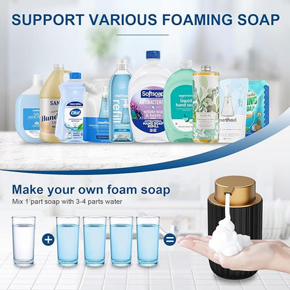 Ceramic Foaming Soap Dispenser, 12 oz Bathroom Foam Hand Soap Dispenser