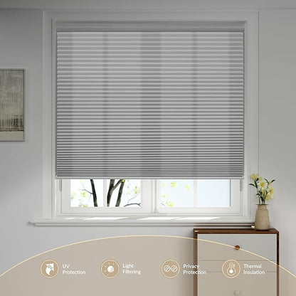 Boolegon Motorized Blinds with Remote, Light Filtering Smart Blinds, Automatic