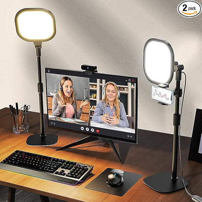 LitONES 2Pcs Desktop Video Conference Lighting