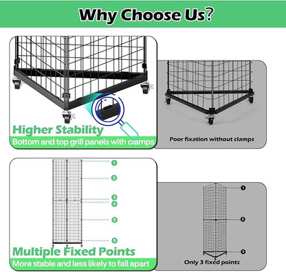 ztysn Grid Wall Panels Display Stand