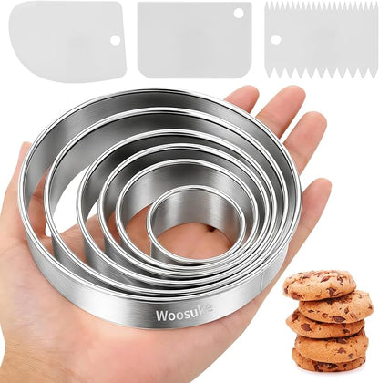 9Pcs Round Cookie Cutter Set