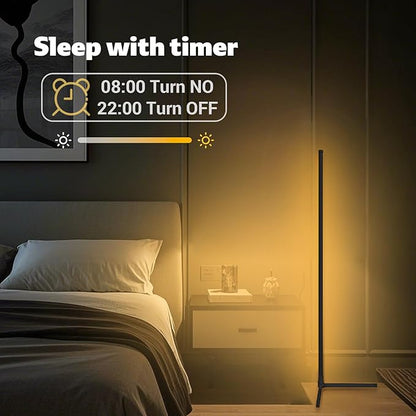 Tyute Corner Floor Lamp 2 Pack, LED Lamps