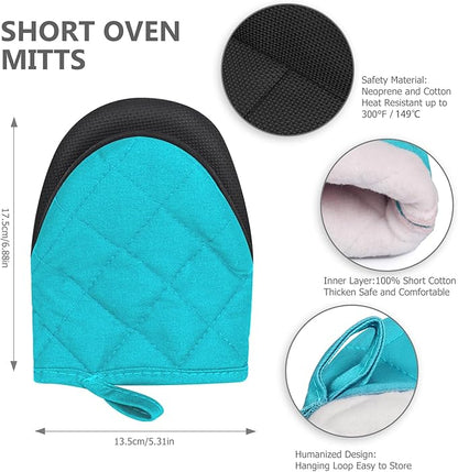 1 Pair Short Oven Mitts
