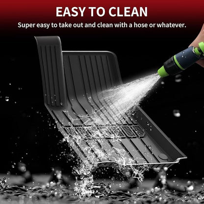 LASFIT Floor Mats for Jeep Grand Cherokee L 2021-2025 2026 (ONLY for 6 Seaters Without Center Console) All Weather Custom Fit Car Floor Liners Trunk Mat Accessories Black