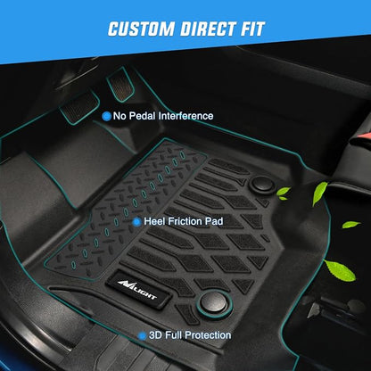 Nilight TPE Floor Mats for Honda Odyssey 2011 2012 2013 2014 2015 2016 2017 All Weather Custom Fit Heavy Duty Floor Liners