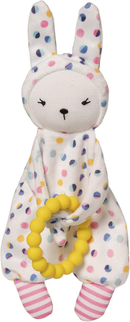 Manhattan Toy Cherry Blossom Days Baby Bunny Soothing Mini Blankie with Removable Silicone Teether Multi