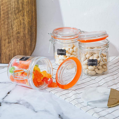 Glass Jars With Airtight Lids, Mason Jars 8 oz, Glass Jar With Leak Proof