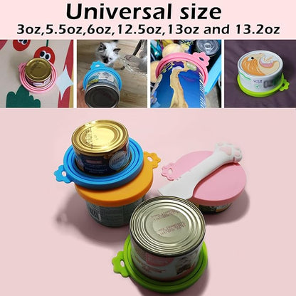 Food Can Spoon & Lids, One Multi-Functional Opener Spatula, Cute Paw Shape Spoon