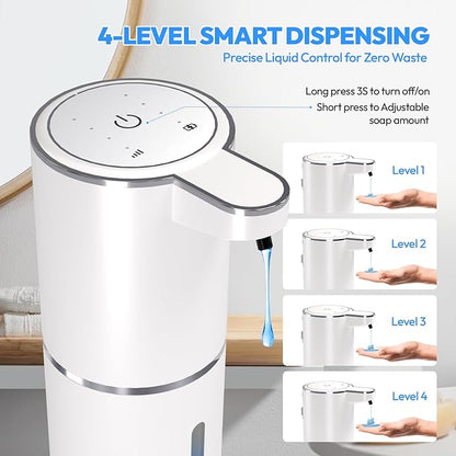 Automatic Soap Dispenser Touchless, Liquid Hand Soap Dispenser 12.8oz USB