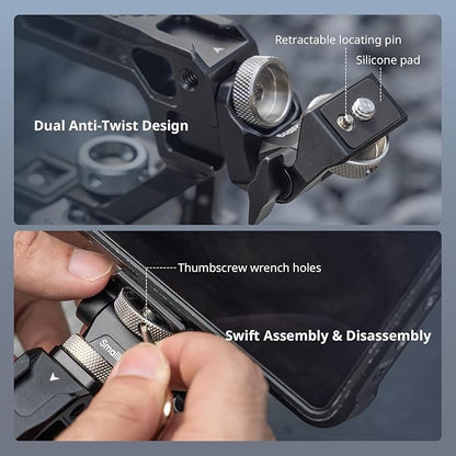 SMALLRIG Top Handle with Monitor Mount Kit, with 3/8"-16 Locating Holes