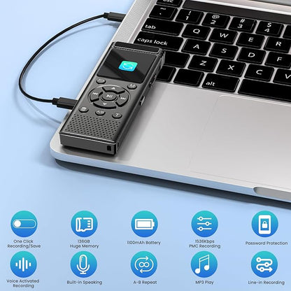 136GB Digital Voice Recorder
