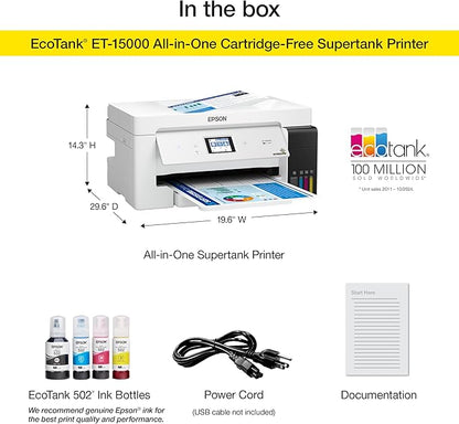 Epson EcoTank ET-15000 Wireless Color All-in-One Supertank Printer