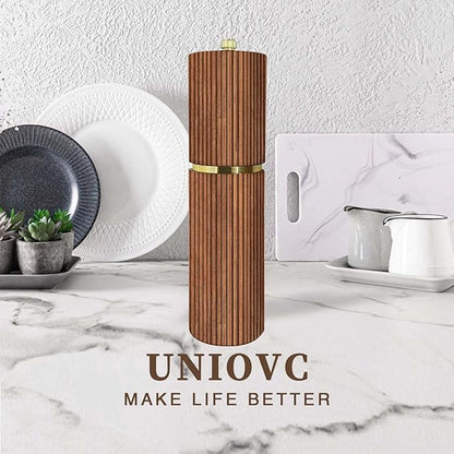 Wooden Pepper Grinder Pepper Mill, Adjustable Coarseness Salt Pepper Grinder
